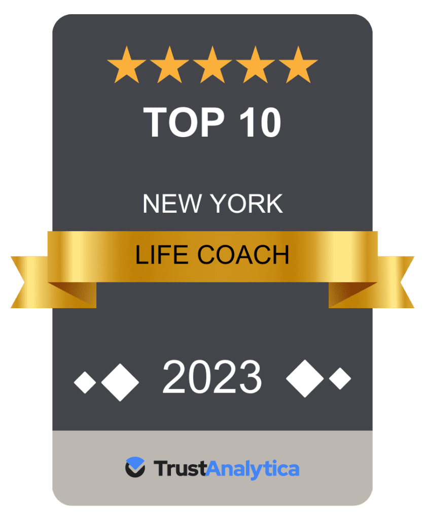 Dr. Sydney Ceruto recognized by Trust Analytica Top 10 Life Coaches 2023 for her comprehensive Neuroscience-Based Coaching approach.