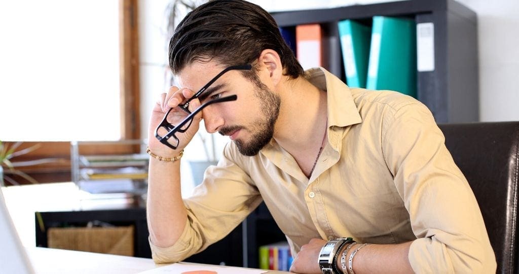 Exasperated man with glasses, Coping with Ambiguity