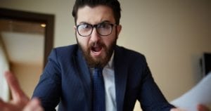 Angry man seeking anger management techniques