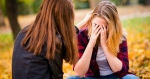 Comforting a family member in pain