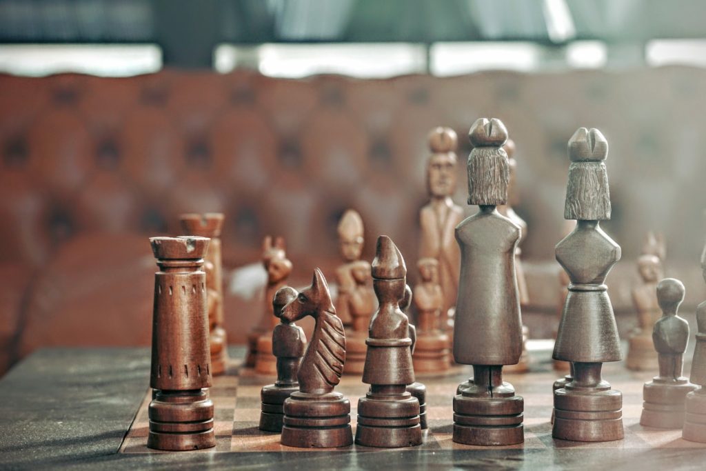 Chess board symbolizing strategic thinking and the pillars of emotional intelligence.