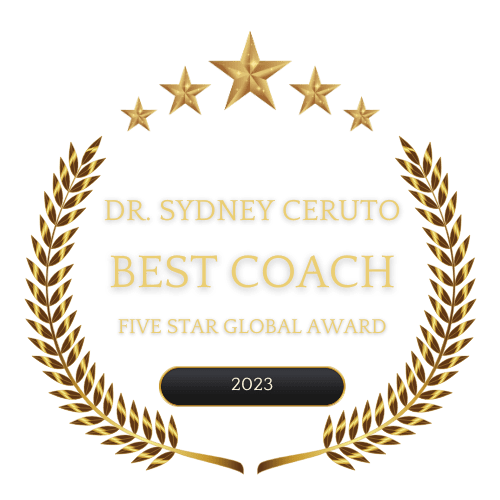 Life Coaching Service Dr. Sydney ceruto receives the five star global award for best life coach service 2023 for her expertise in neuroscience-based life coaching.