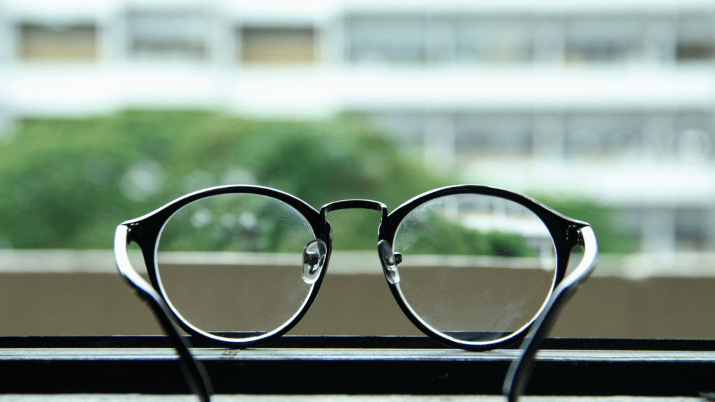 Eyeglasses with clear lenses, emphasizing mental clarity.