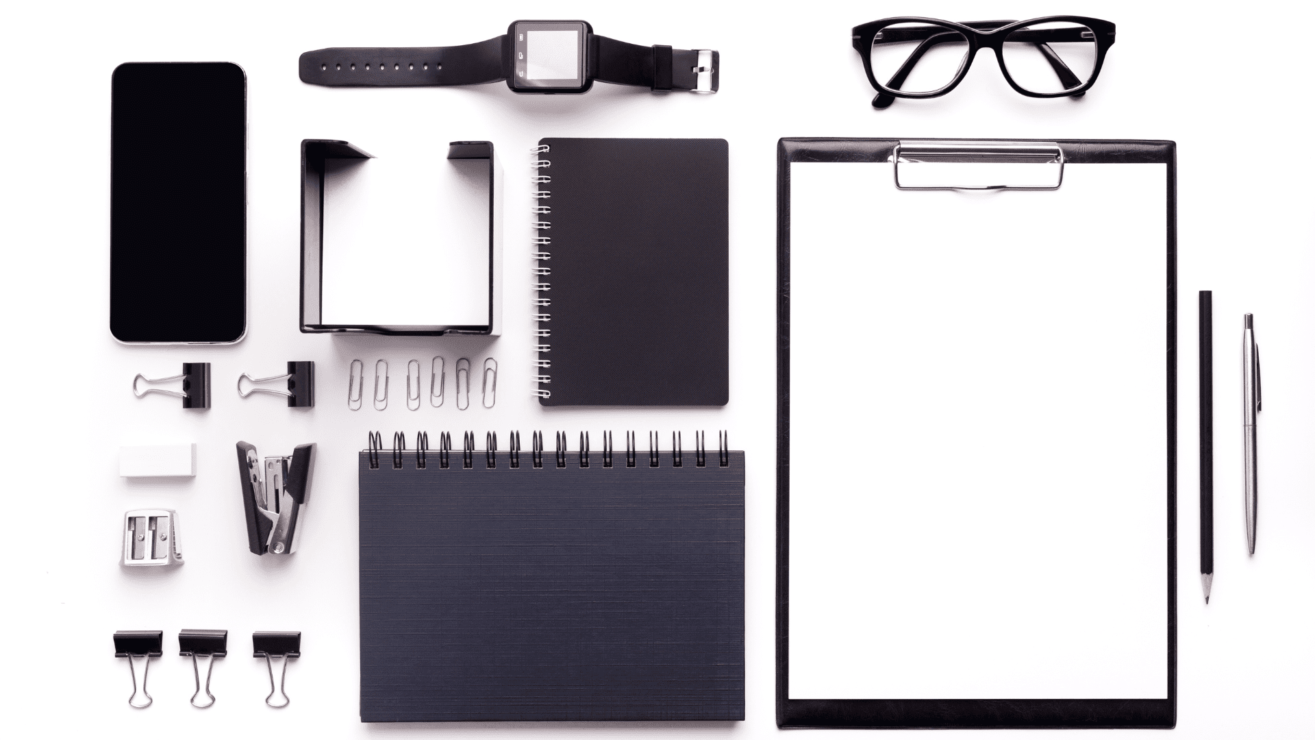 Perfectionism in an organized workspace with office supplies