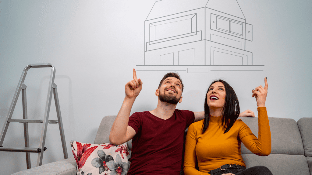 Couple Imagining Their Dream Home while pursuing their dream.

A couple envisions their future home, symbolizing the raw reality of turning dreams into tangible goals.