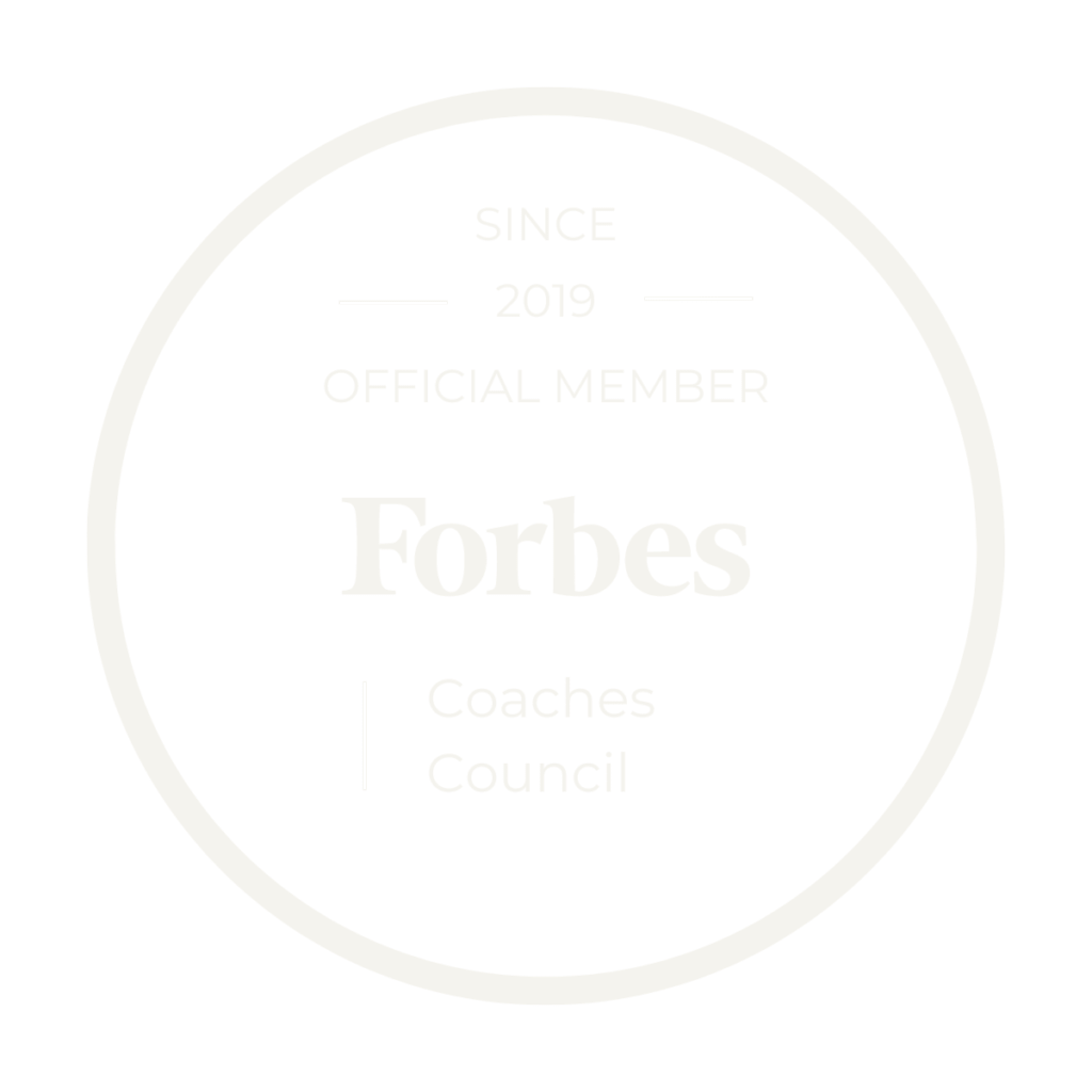 Forbes official seal Since 2019: Dr. Sydney Ceruto recognized for outstanding achievement in coaching and industry leadership