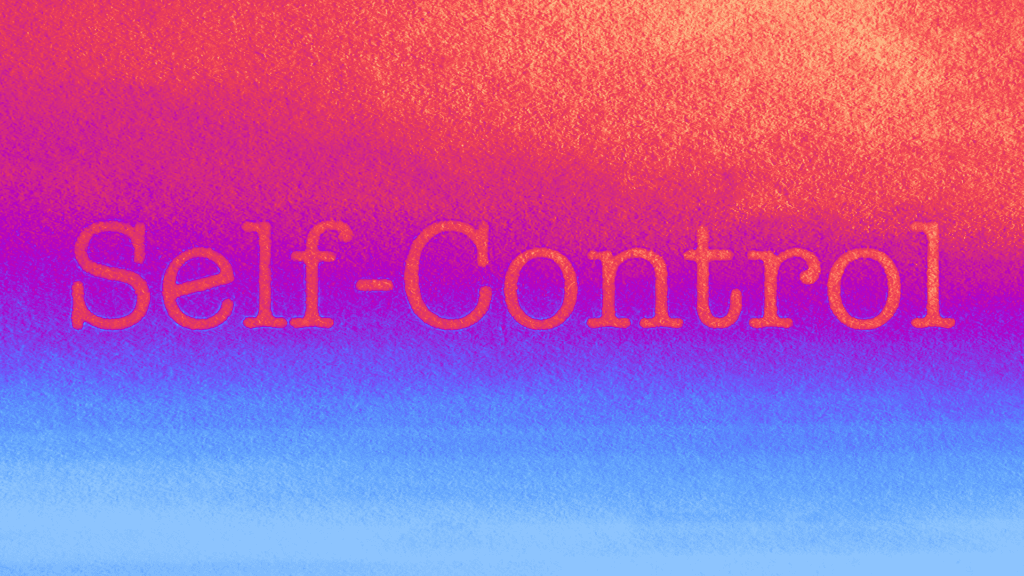 The word "Self-Control" displayed on a gradient background, symbolizing the importance of regulating emotions and impulses to achieve goals.

 