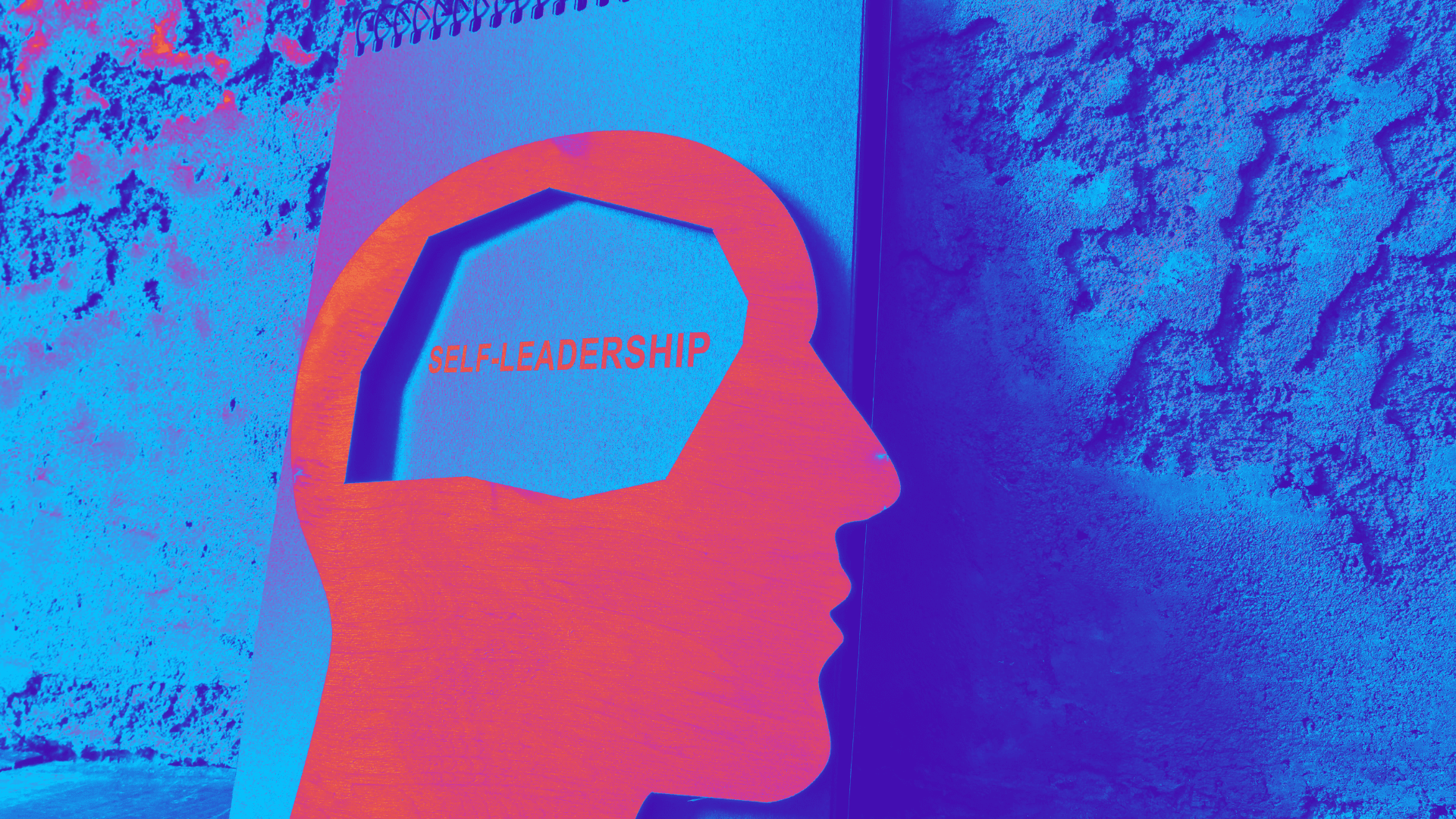 Silhouette of a head with the word "Self-Leadership" displayed, symbolizing mental focus and personal growth in achieving self-discipline.