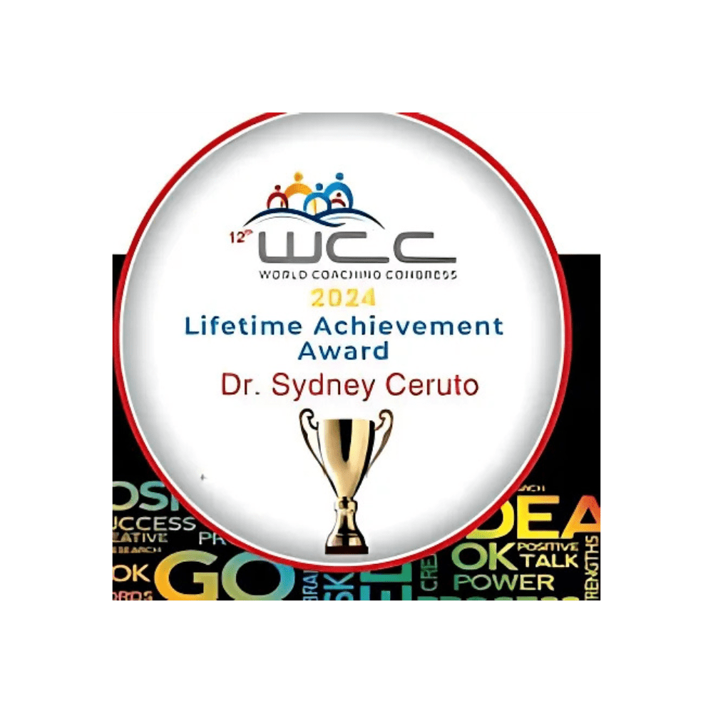 WCC 2025 Lifetime Achievement Award: Dr. Sydney Ceruto recognized with a trophy for exceptional coaching and career-long professional impact