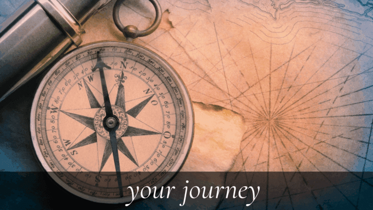 Your Journey: Compass and navigational chart illustrating how MindLAB Neuroscience guides personal transformation and mental clarity through science-based coaching