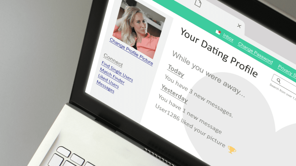 Mental Health in Modern Dating: Unraveling Emotional Complexities 3 Online dating profile showcasing new messages and notifications.