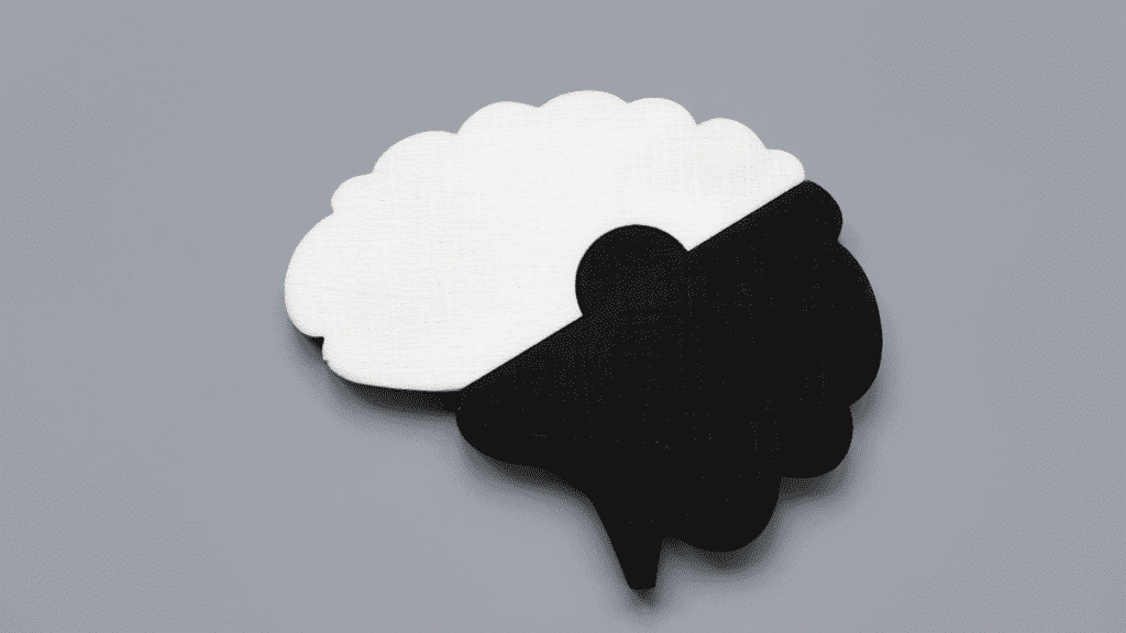 A symbolic image of a brain divided into black and white halves, illustrating the effects of polarized thinking on cognitive processing.

