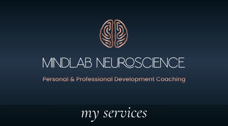 My Services at MindLAB Neuroscience: logo and branding illustrating advanced brain-based coaching and counseling solutions by Dr. Sydney Ceruto