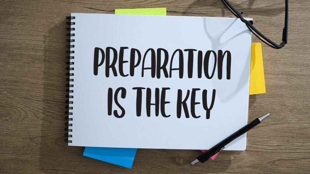 Preparation checklist for first brain-based coaching session showing organized approach to neuroscience coaching.