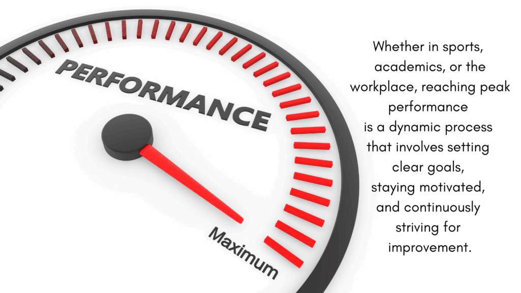 Performance gauge meter measuring maximum achievement through neuroscience of performance coaching strategies.

