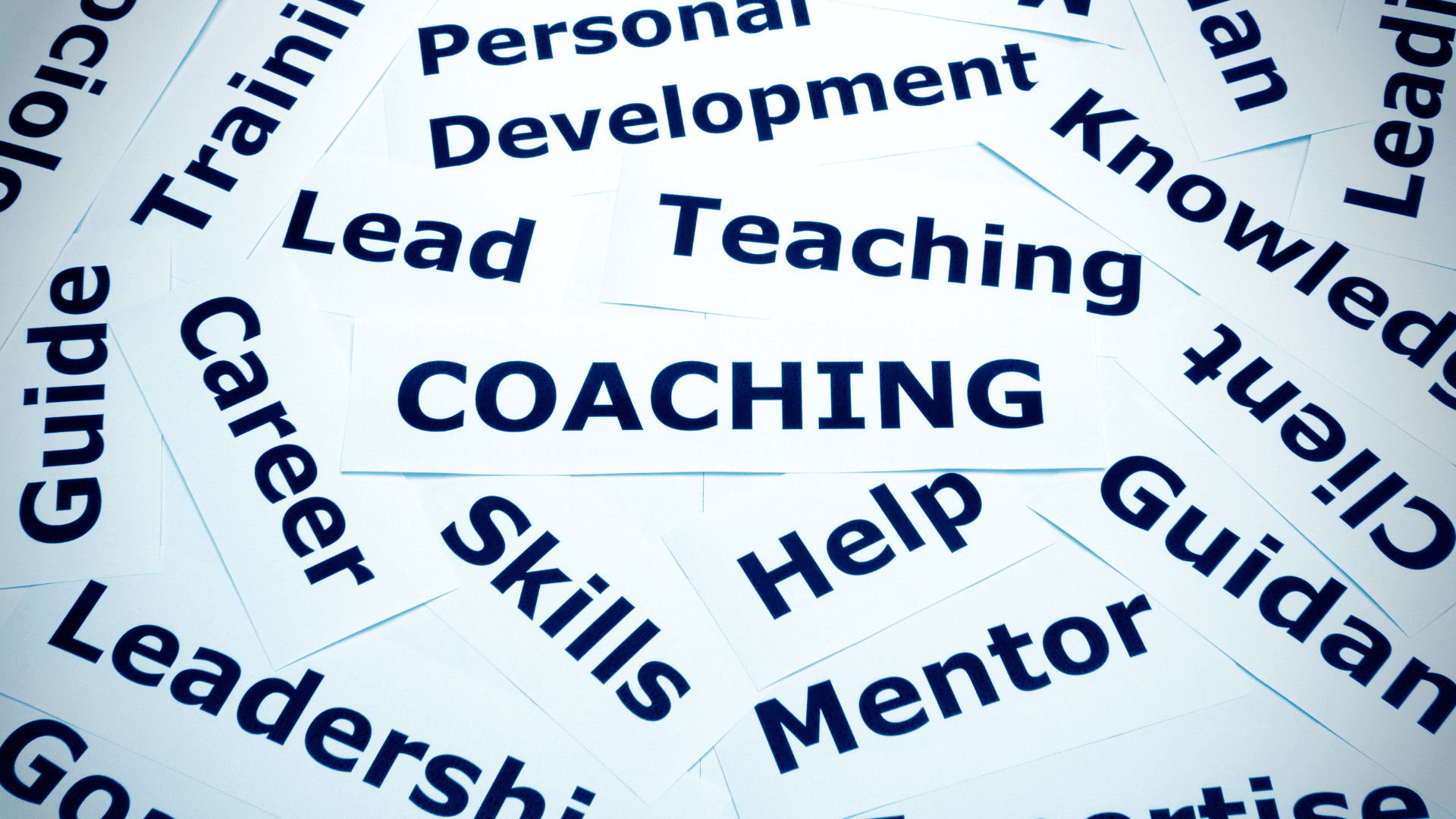Coaching, leadership, and personal development keywords illustrating topical authority in neuroscience-based coaching.