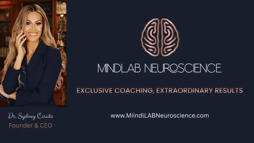 Dopamine and Trauma: Why You're Stuck in Survival Mode 1 Dr. Sydney Ceruto, Founder of MindLAB Neuroscience, professional headshot with dopamine and trauma recovery coaching expertise.