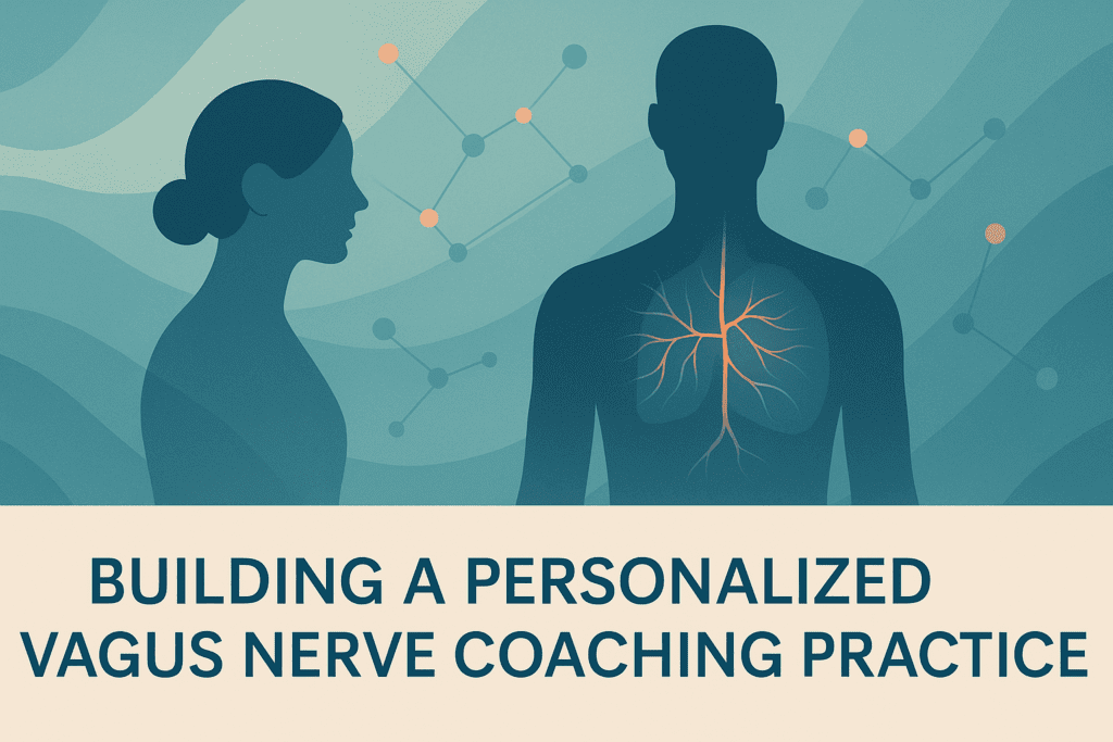 Vagus Nerve Coaching: Transform Stress Into Resilience 3 Two people silhouettes showing how personalized vagus nerve coaching practices are customized to individual nervous system patterns for optimal stress relief.