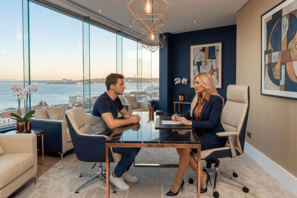 Flow State: A Neuroscience Guide to Peak Living 13 Discovering the Neuroscience of a Flow State with Dr. Sydney Ceruto, CEO of MindLAB Neuroscience, and a male client in her Miami office.