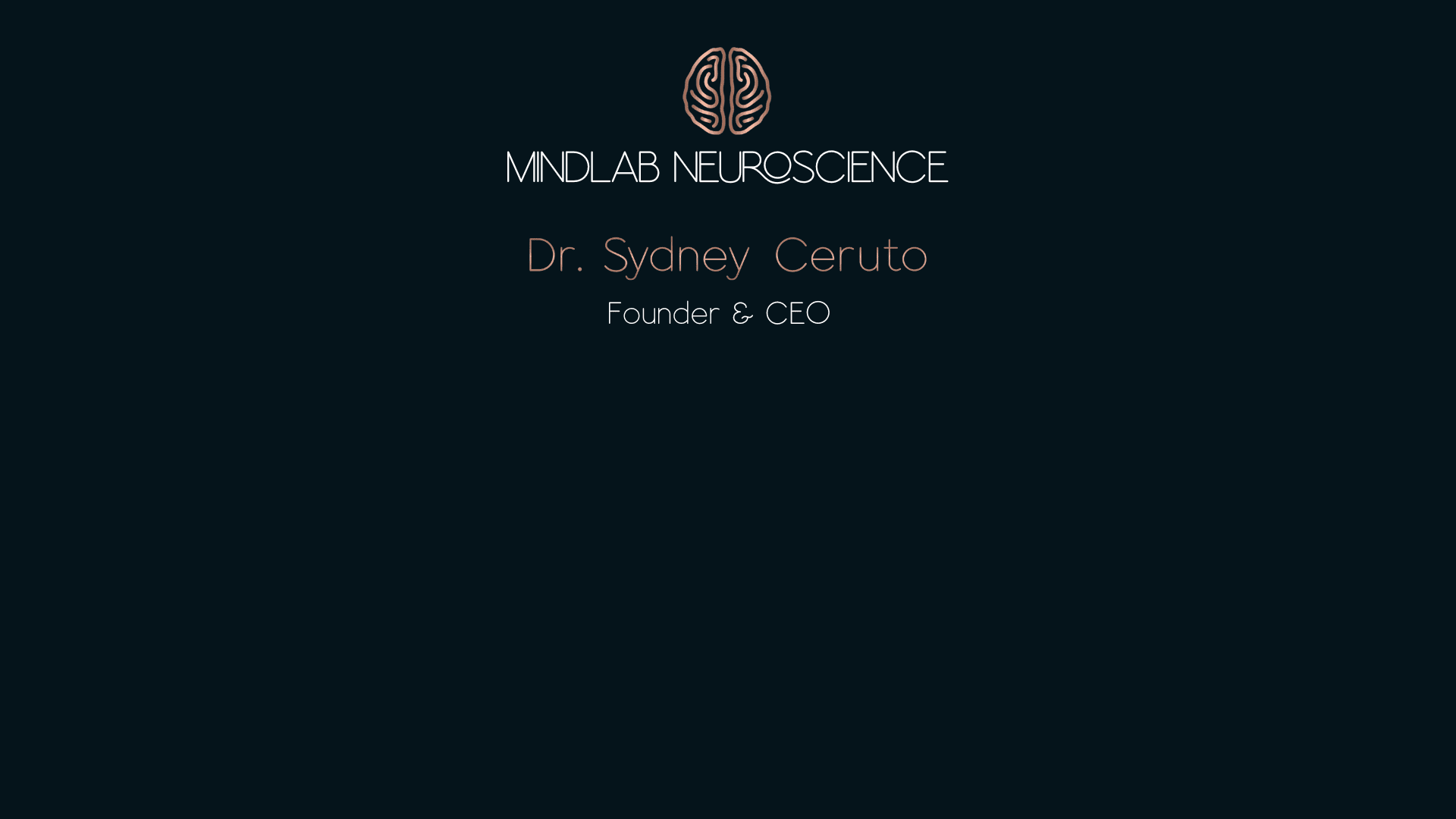 Dr. Sydney Ceruto, Founder & CEO of MindLAB Neuroscience – Neuroscientist, Brain Performance Strategist, Pioneer of Real-Time Neuroplasticity™, Author of The Dopamine Code (Simon & Schuster)
