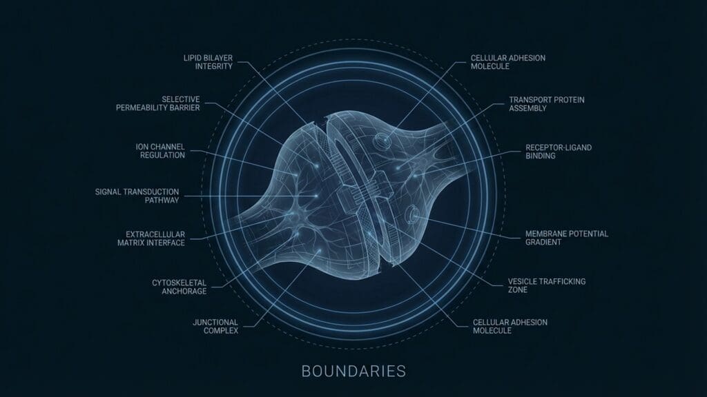 Diagram of Boundaries visualizing neural pathways and cortisol regulation mechanisms.