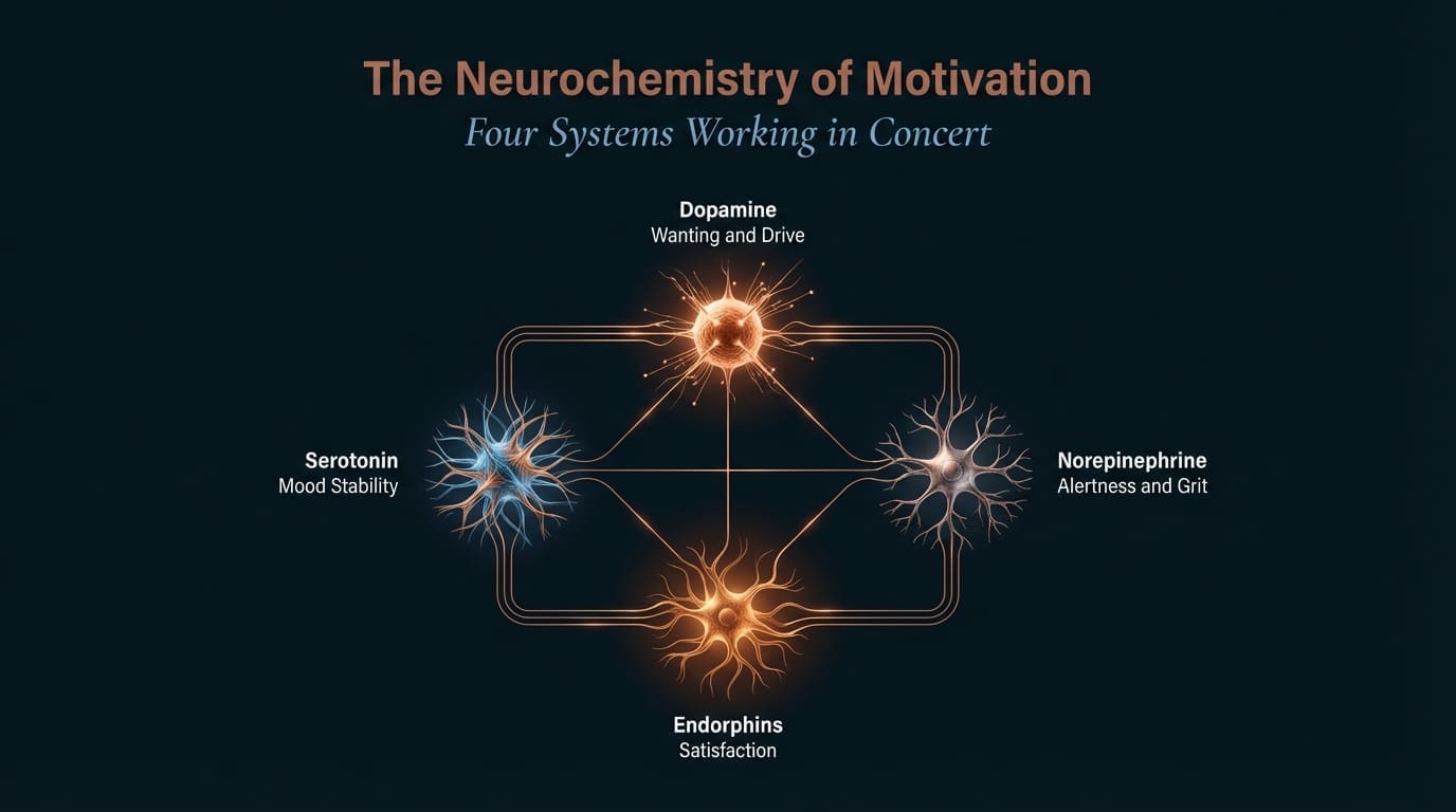 Infographic — how the brain drives motivation