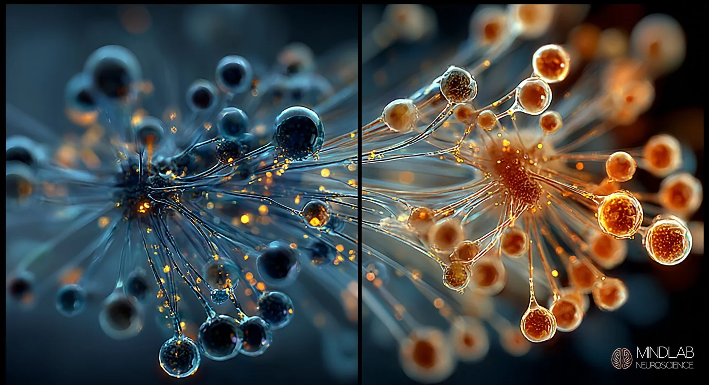 Age comparison of neural growth zones showing abundant young versus reduced but persistent older neurogenesis. Dr. Sydney Ceruto, MindLab Neuroscience.