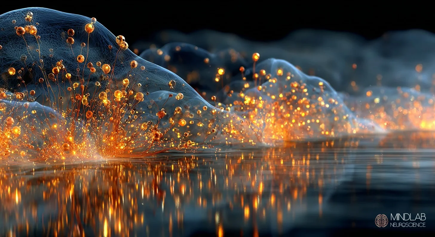 Fully renewed neural network ecosystem with newly integrated steel-blue cells among established copper connections. Dr. Sydney Ceruto, MindLab Neuroscience.